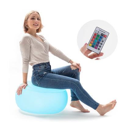 Innovagoods Inflatable Seat With Multicolour Led And Remote Control Pulight Innovagoods