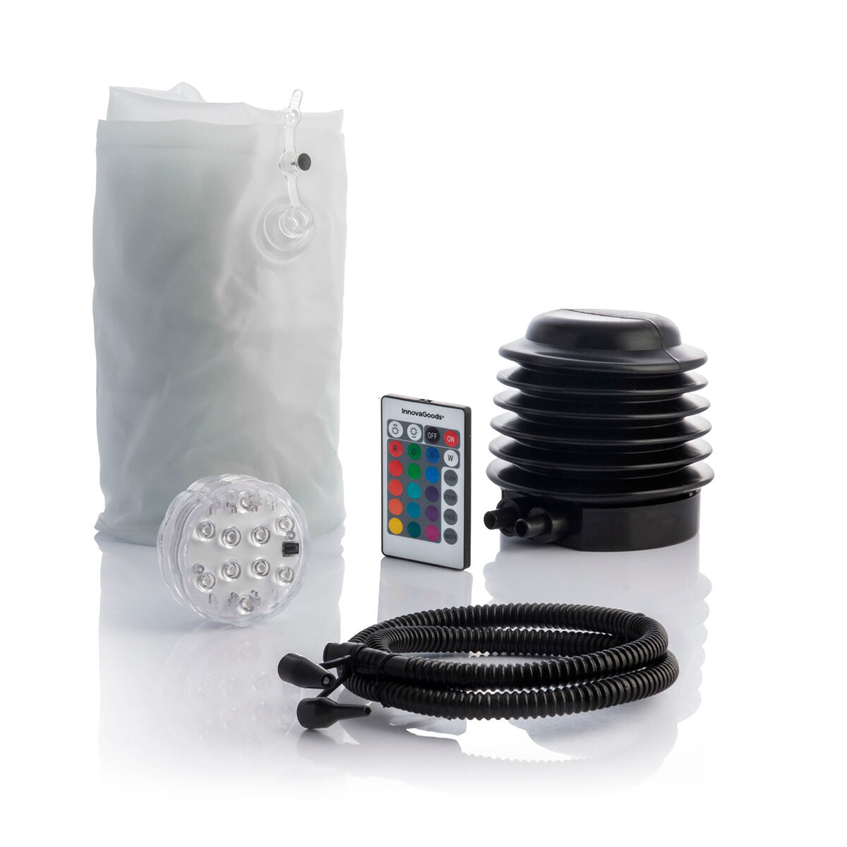 Innovagoods Inflatable Seat With Multicolour Led And Remote Control Pulight Innovagoods