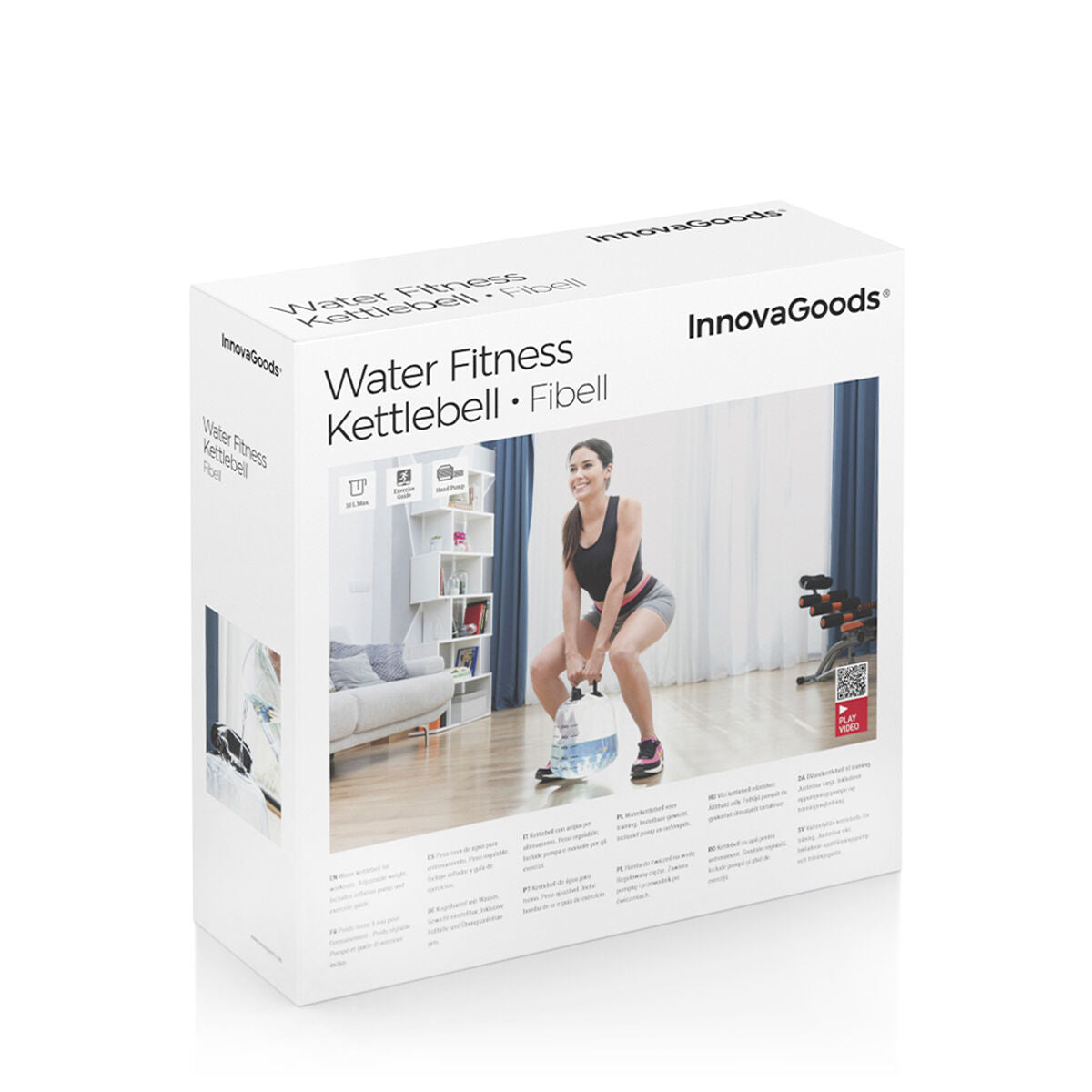 Innovagoods Water-Filled Kettle Bell For Fitness Training With Exercise Guide Fibell Innovagoods