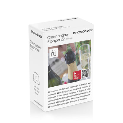 Innovagoods Set Of Champagne Stoppers Fizzave Innovagoods Pack Of 2 Units