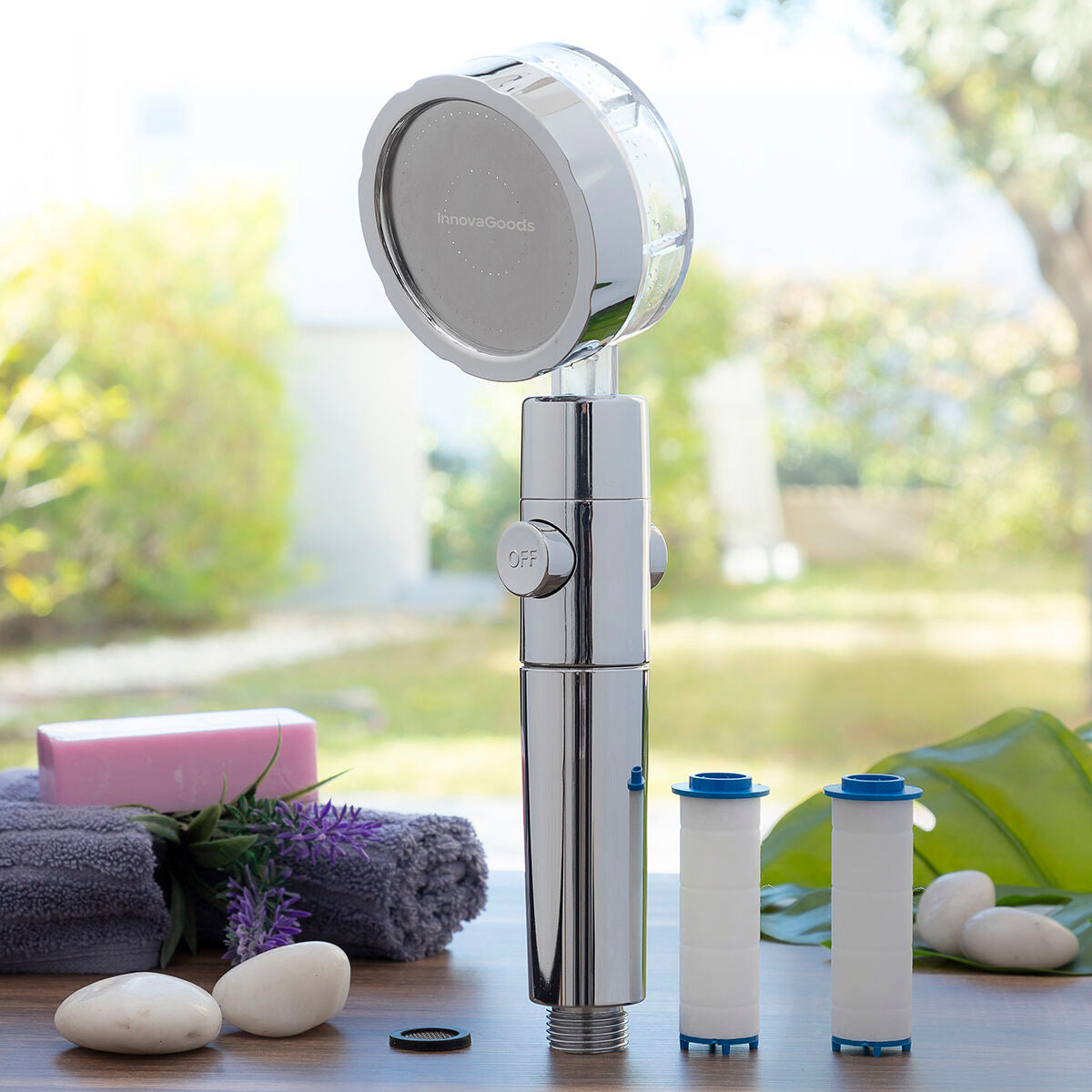 Innovagoods Eco-Shower With Pressure Propeller And Purifying Filter Heliwer Innovagoods