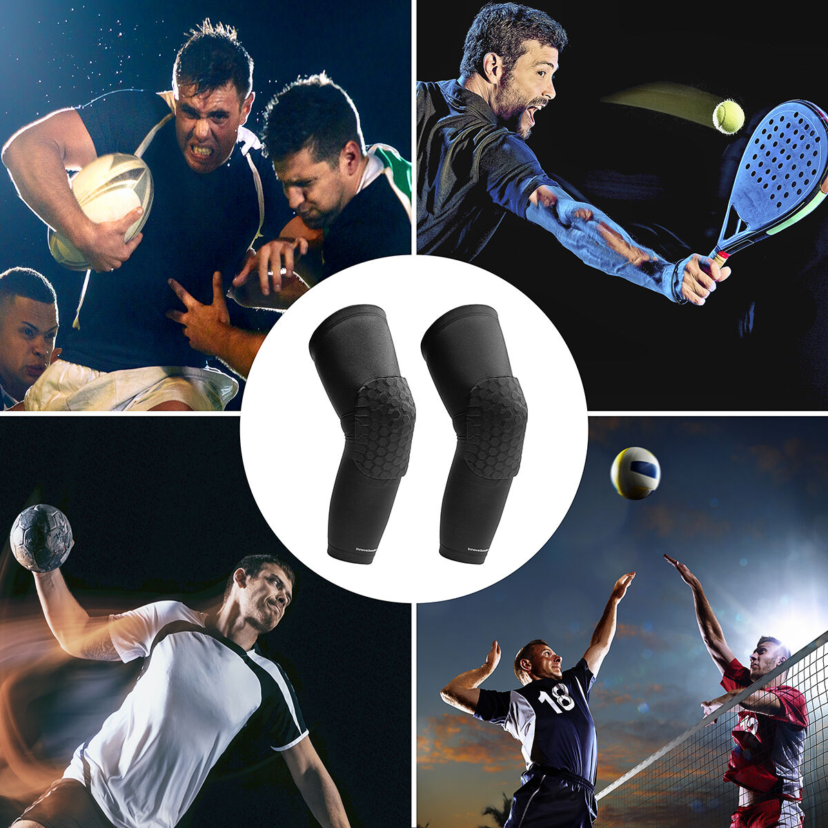 Innovagoods Honeycomb Anti-Collision Knee Pads Hokkop Innovagoods 2 Units