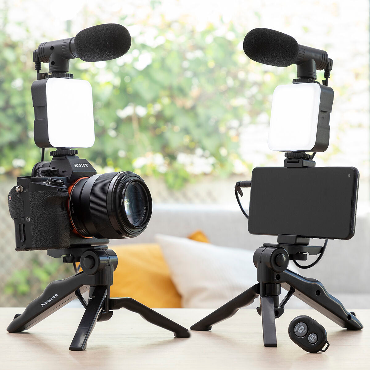 Innovagoods Vlogging Kit With Light, Microphone And Remote Control Plodni Innovagoods 6 Pieces