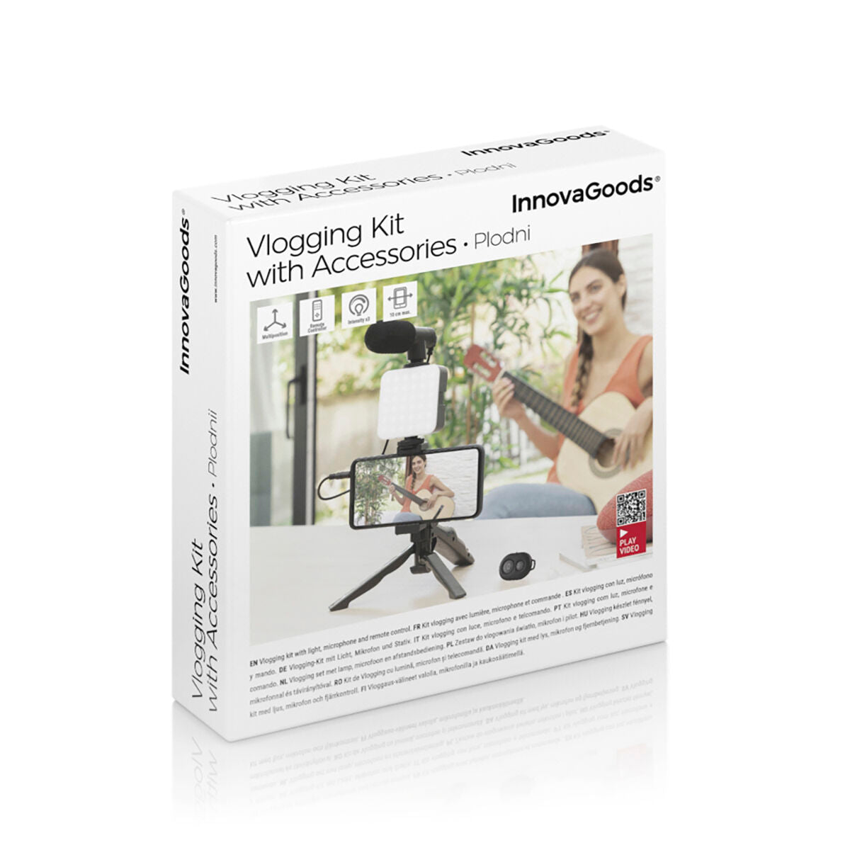 Innovagoods Vlogging Kit With Light, Microphone And Remote Control Plodni Innovagoods 6 Pieces