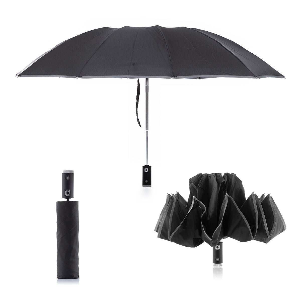 Innovagoods Folding Inverted Umbrella With Led Folbrella Innovagoods