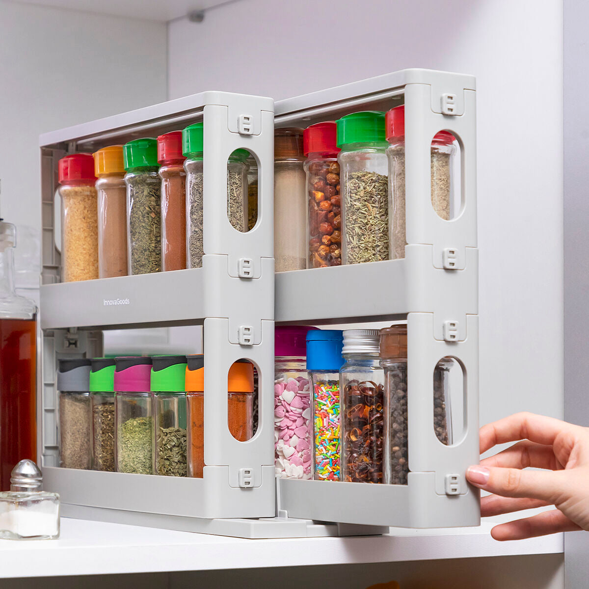 Innovagoods Sliding And Pivoting Spice Organiser Rispick Innovagoods