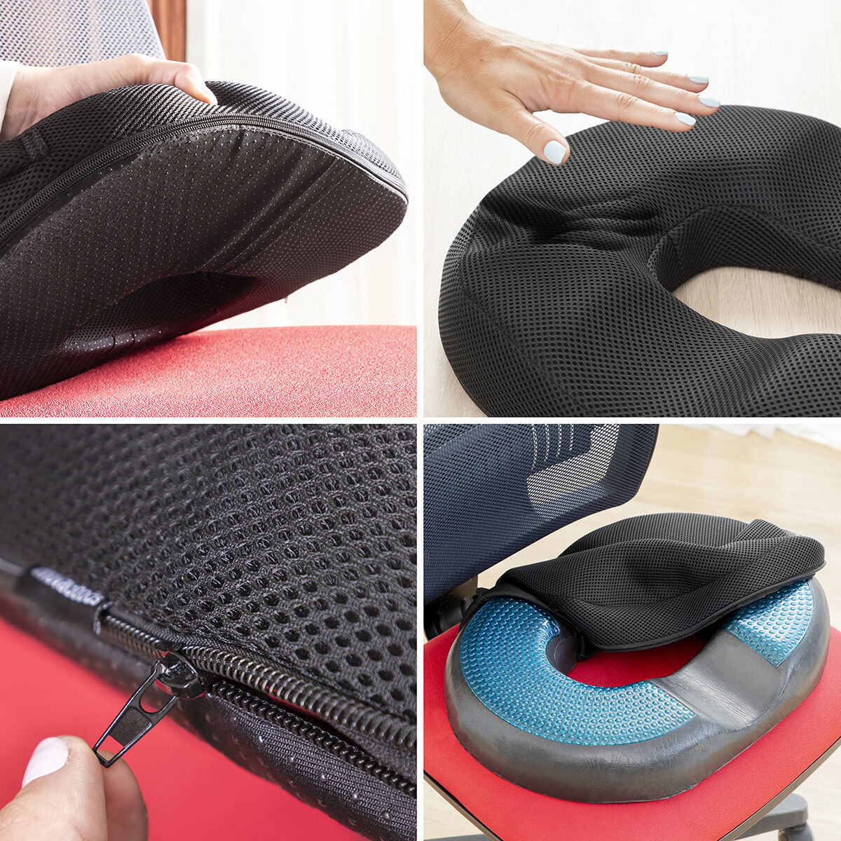 Innovagoods Gel & Bamboo Charcoal Cushion With Removable Cover Charnut Innovagoods