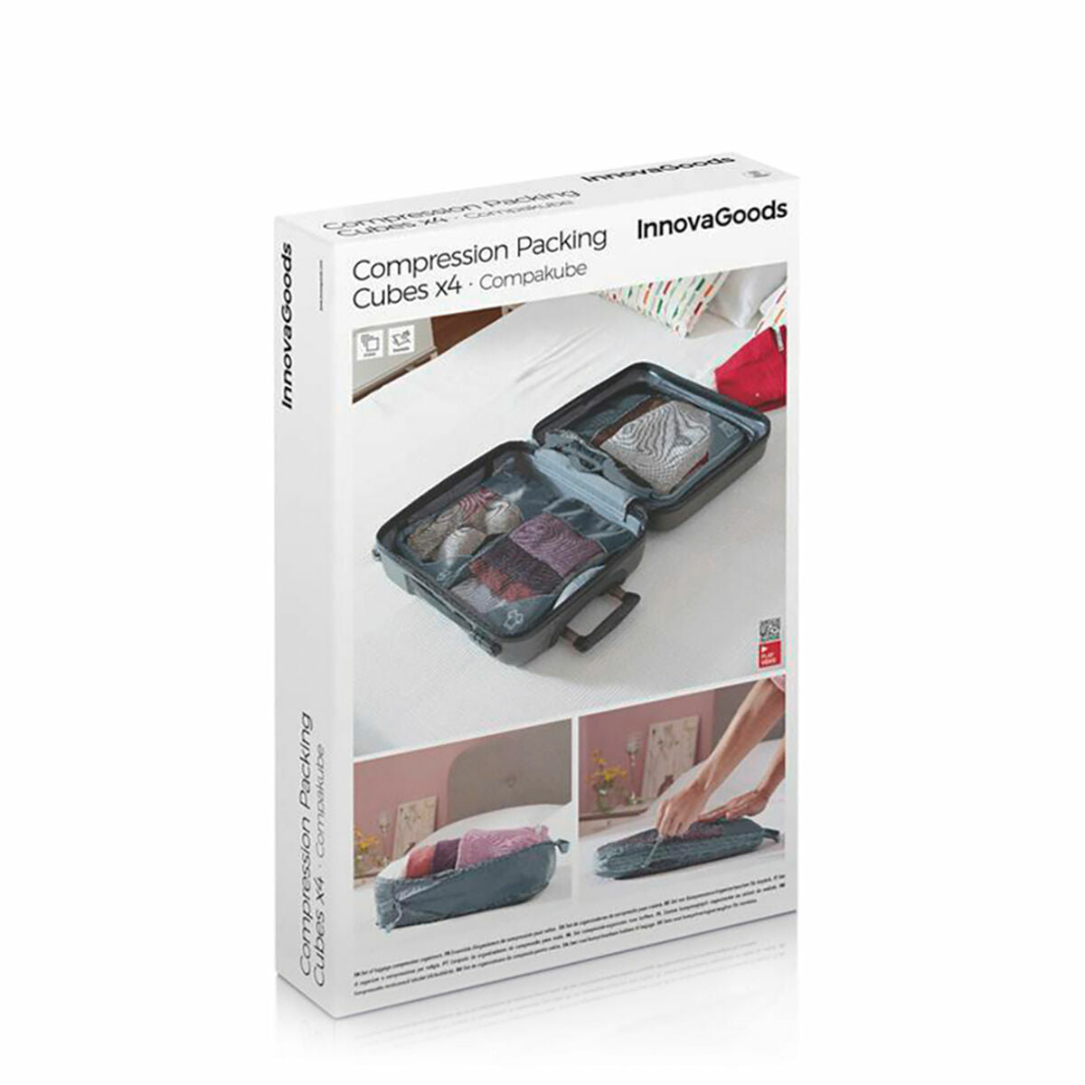 Innovagoods Suitcase Organiser Compression Bags Compakube Innovagoods 4 Pieces