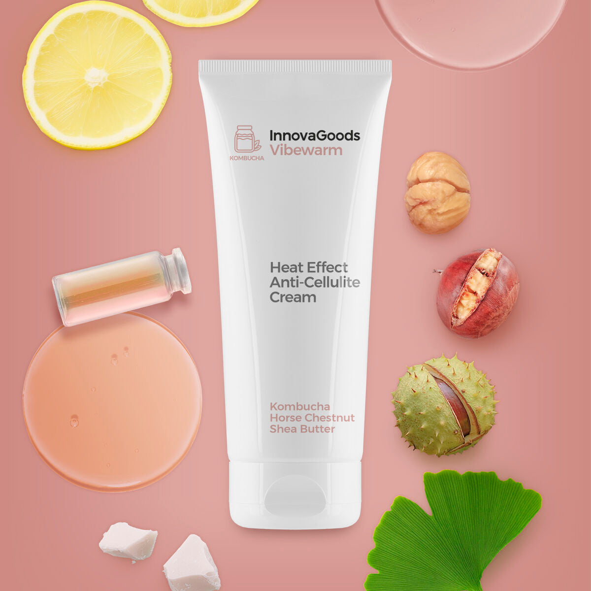 Innovagoods Heat Effect Anti-Cellulite Cream Kombucha Vibewarm Innovagoods 200 Ml