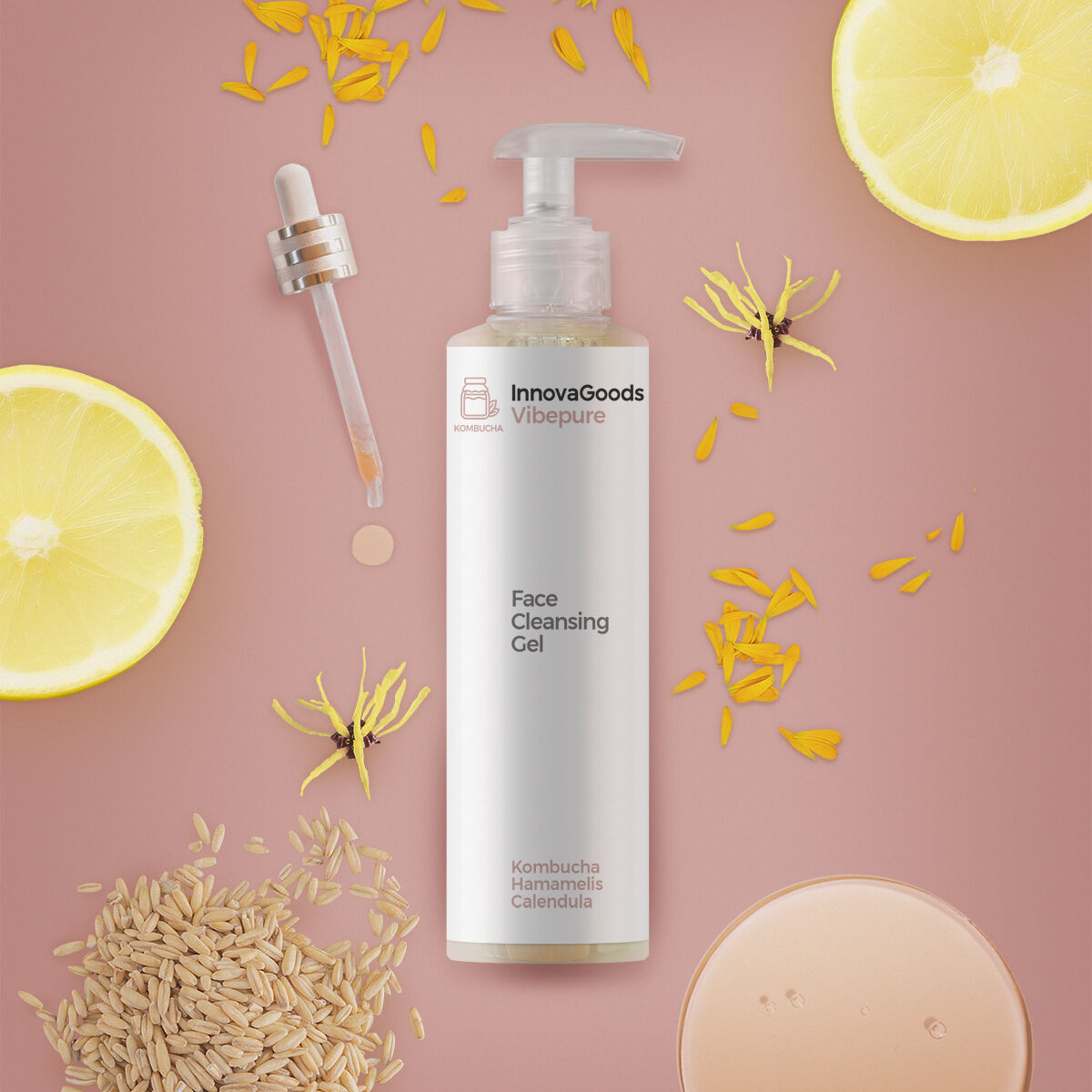Innovagoods Facial Cleansing Gel Kombucha Vibepure Innovagoods 200 Ml