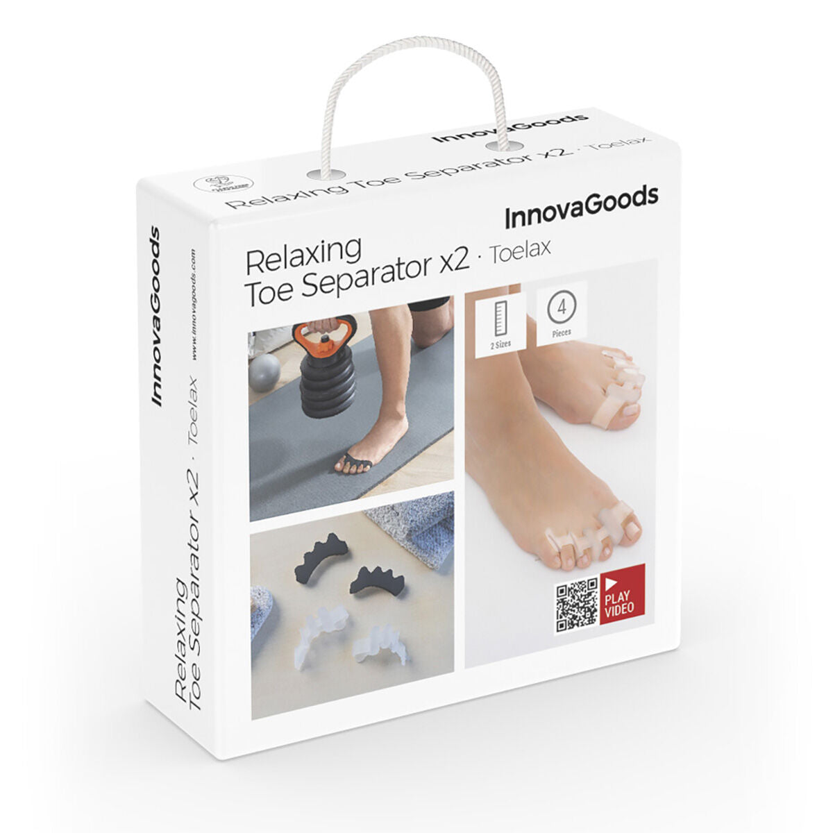 Innovagoods Toe Separators For Relaxation And Sport Toelax Innovagoods 4 Units