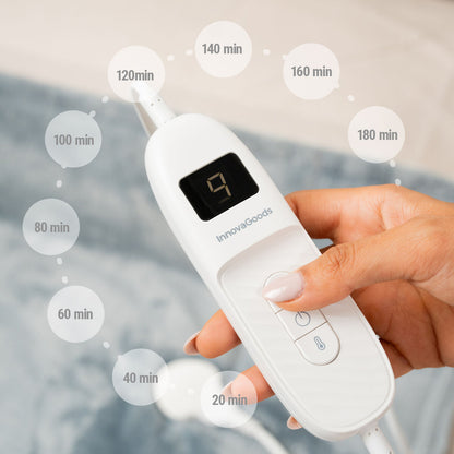 Innovagoods Electric Blanket Heklet Innovagoods White Grey 130 X 180 Cm 160 W