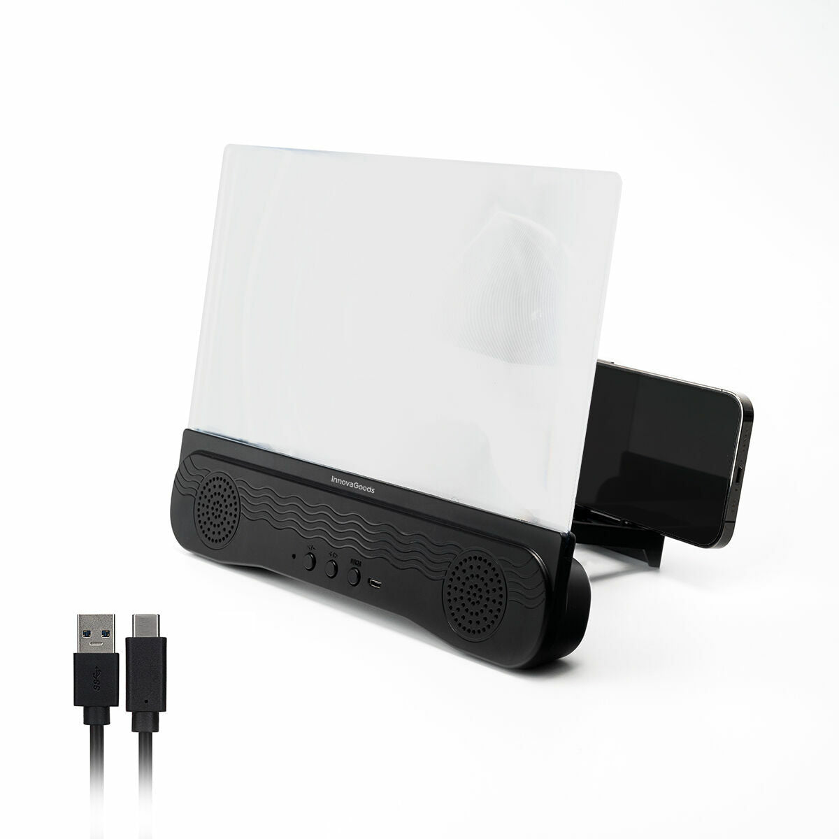 Innovagoods Rechargeable Screen Magnifier With Speaker For Mobile Phones Screenier Innovagoods