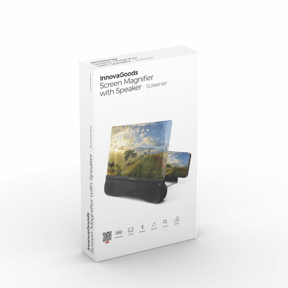 Innovagoods Rechargeable Screen Magnifier With Speaker For Mobile Phones Screenier Innovagoods