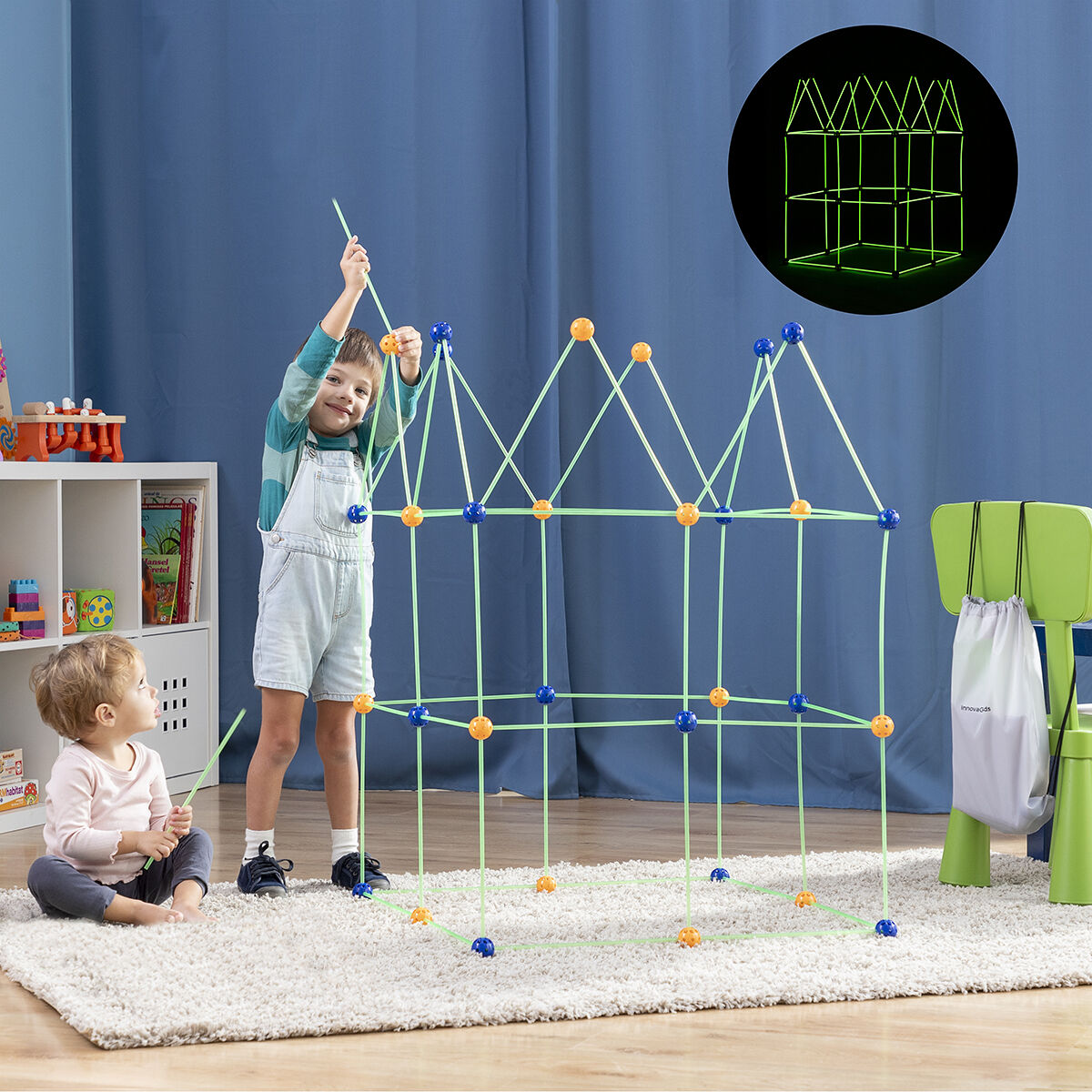 Innovagoods Children’s Fort Building Kit Archikitt Innovagoods 85 Pieces