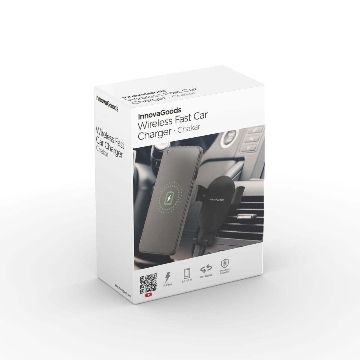 Innovagoods Wireless Fast Charging Phone Holder For Cars Chakar Innovagoods