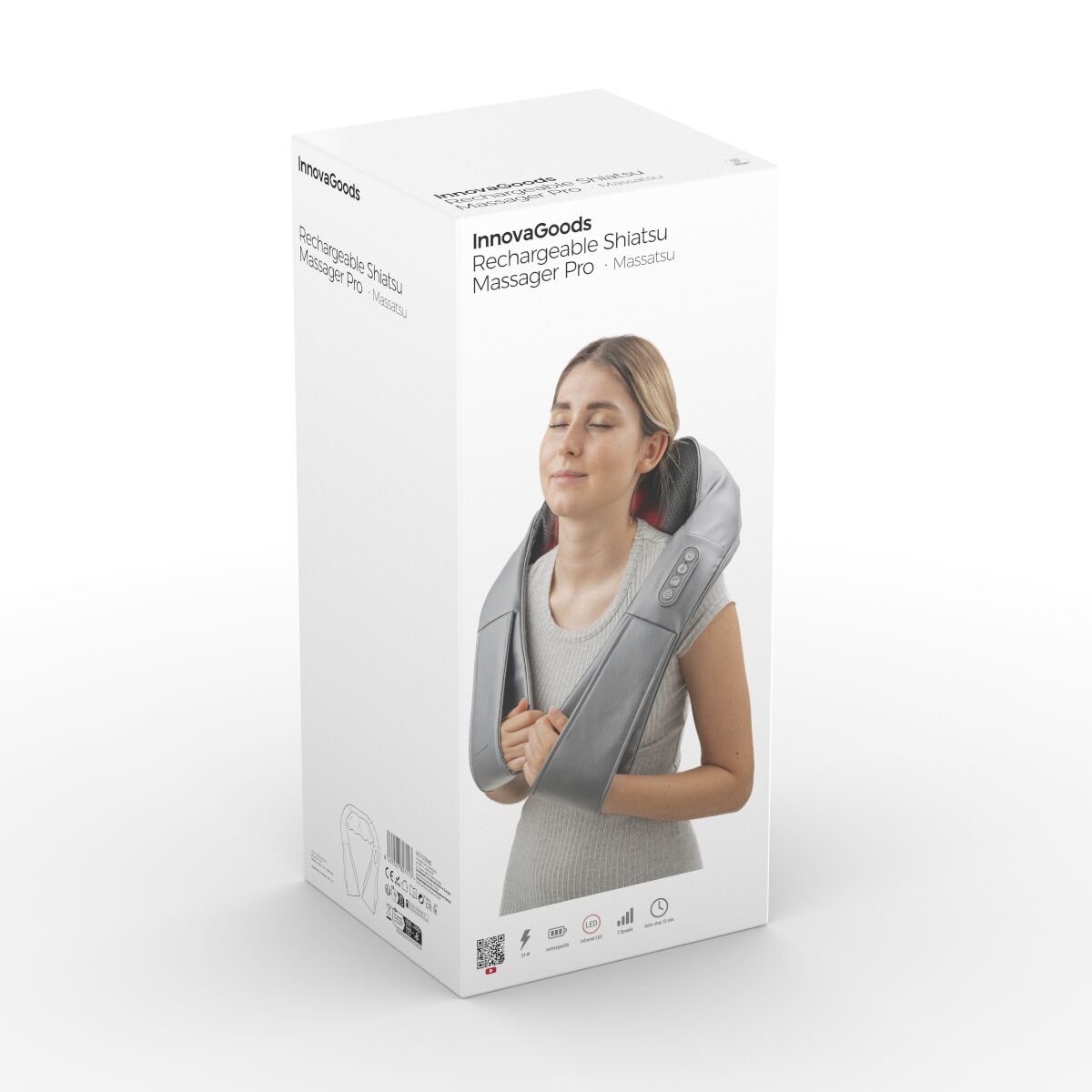 Innovagoods Rechargeable Shiatsu Massager Pro Massatsu Innovagoods