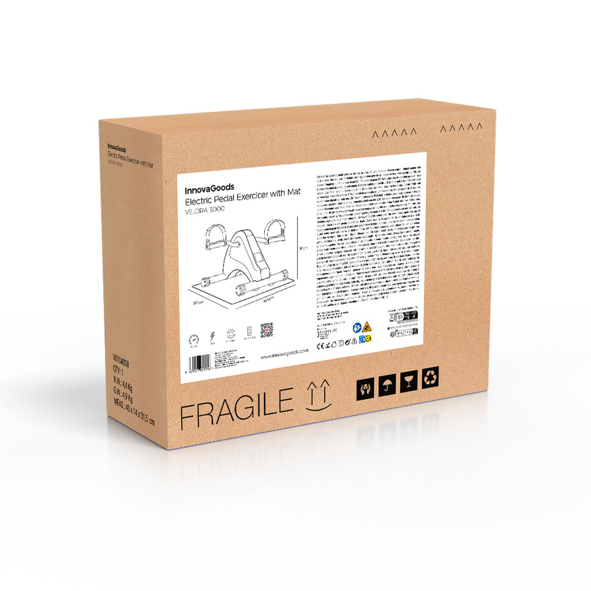 Innovagoods Electric Assisted Pedaler For Arms And Legs With Mat And Remote Control Velora 3000 Innovagoods