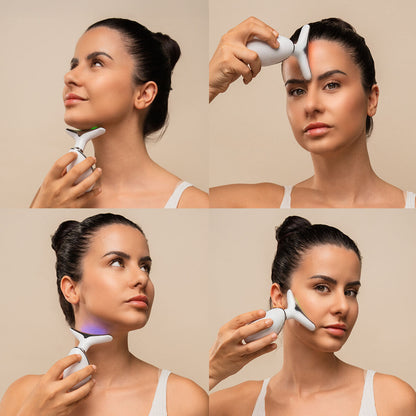 Innovagoods Electric Facial Firming Massager For Face And Neck With Led, Ems, And Heat Selora Innovagoods